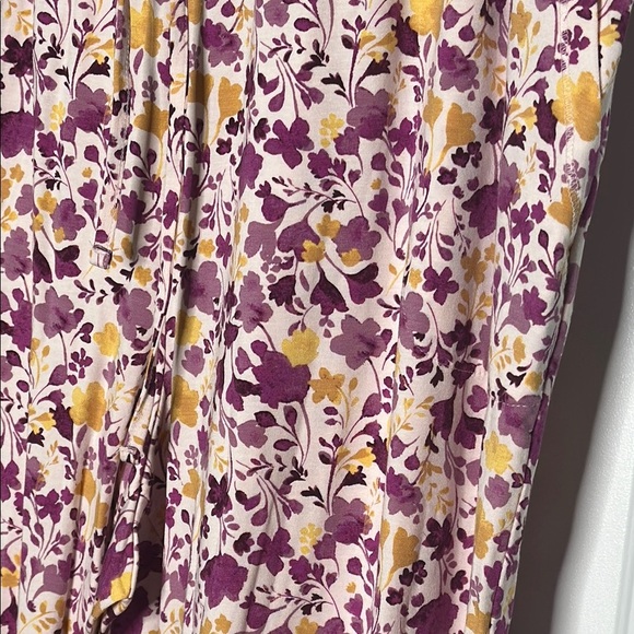 State of Day Women's XL Floral Pajama or Lounge Pants - Purple and Yellow - Picture 4 of 8
